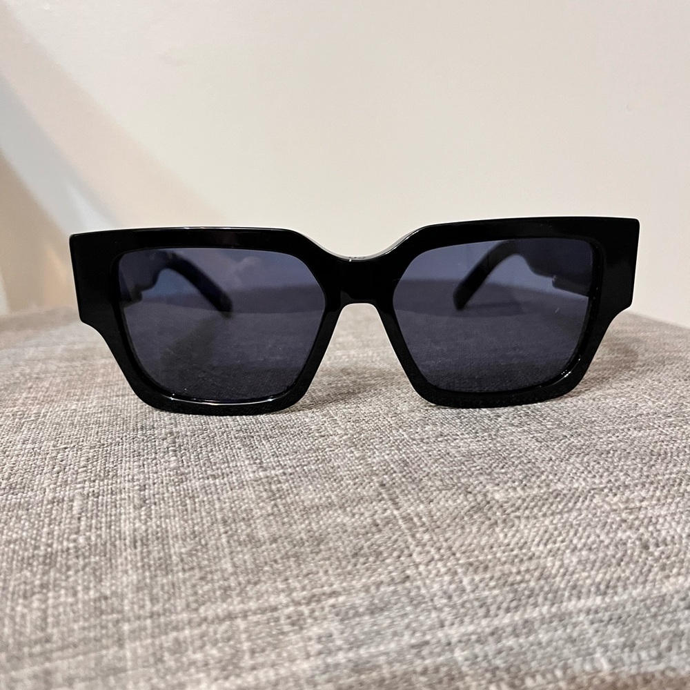 Dior Black Square Sunglasses with Dark Lenses
